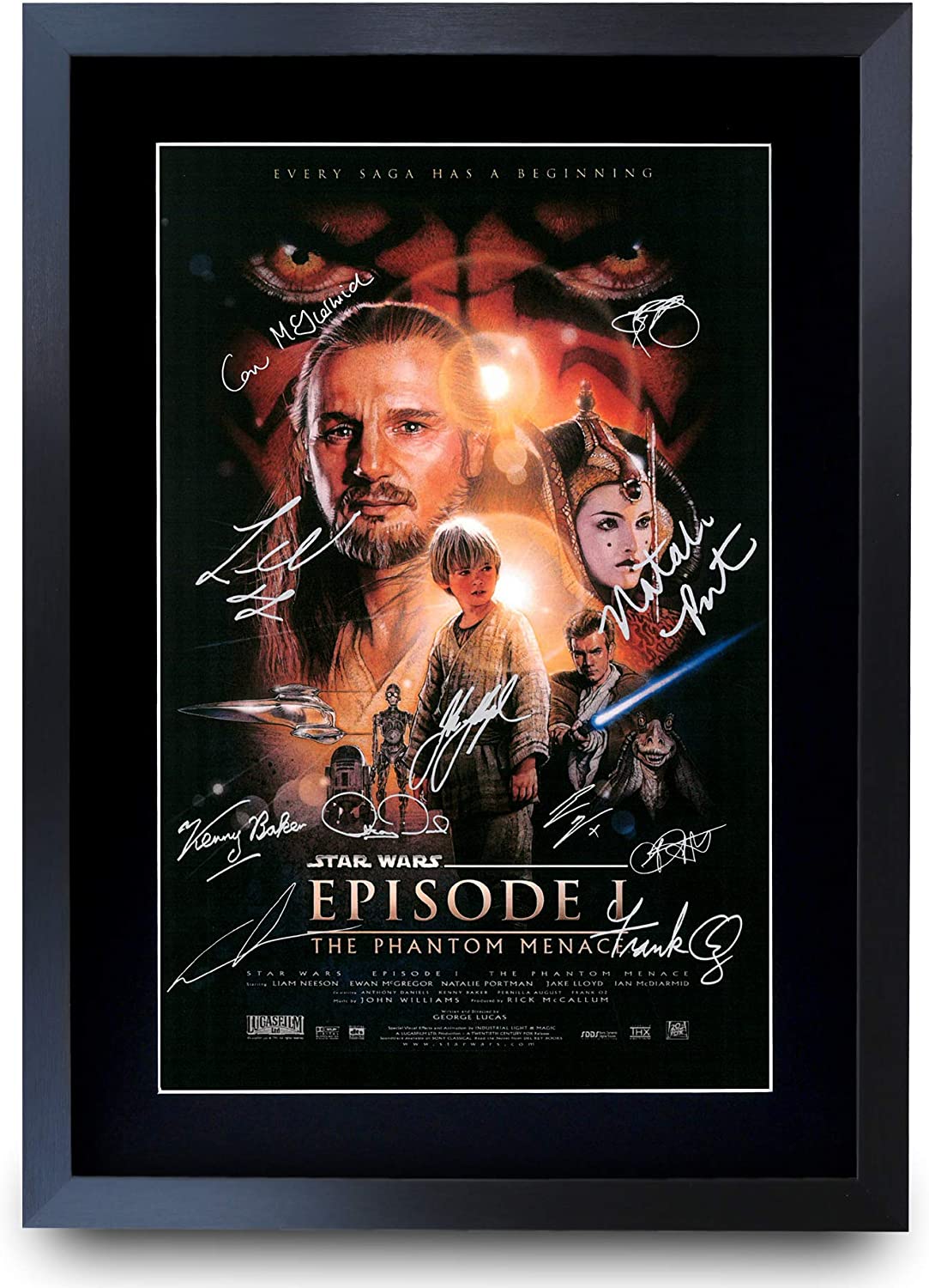 Star Wars A3 Framed Movie Film Poster Collection Signed Printed Saga ...