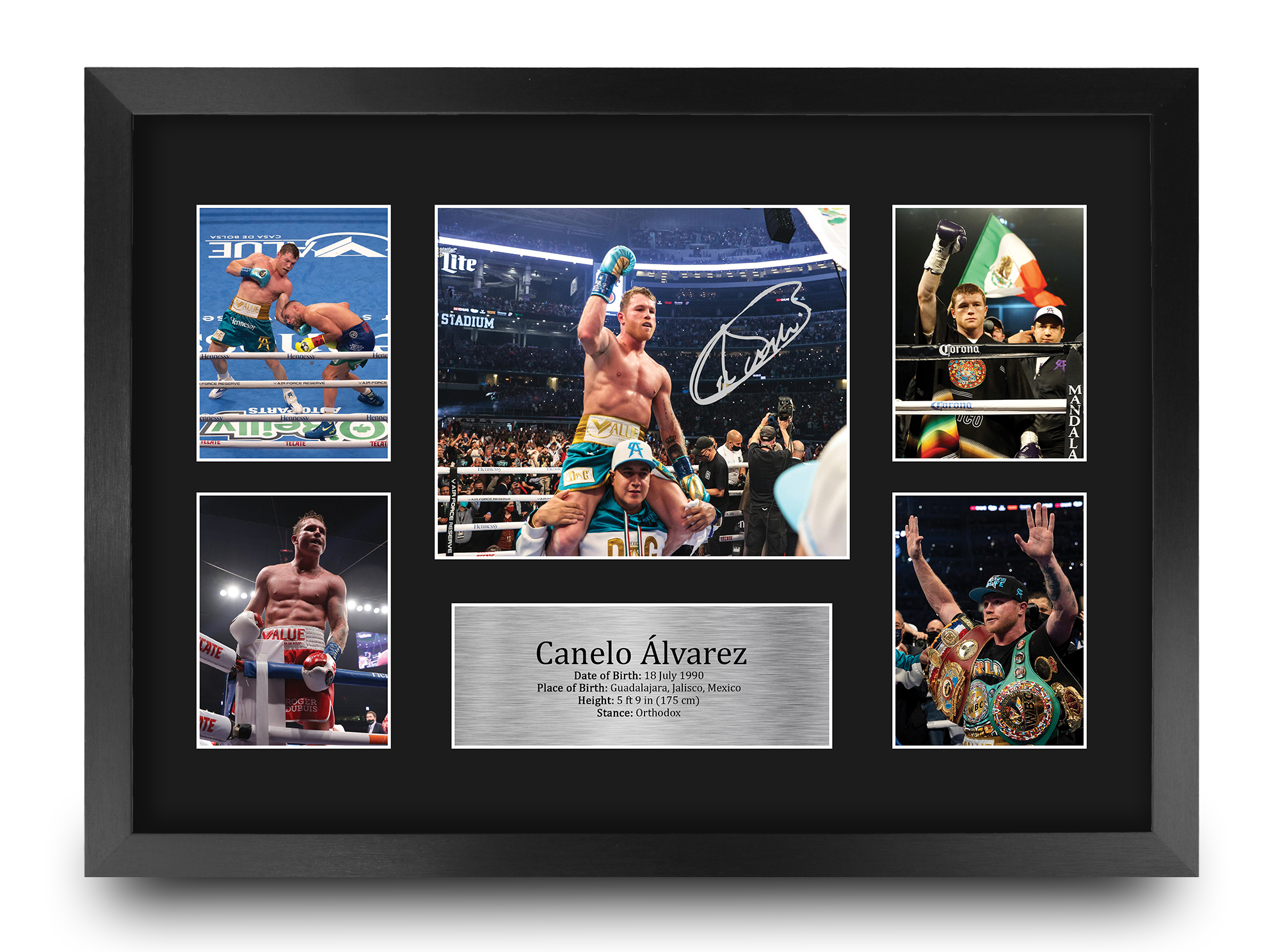 Canelo Alvarez A3 Framed Boxing Signed Autograph Photo Prints for Boxer Fan