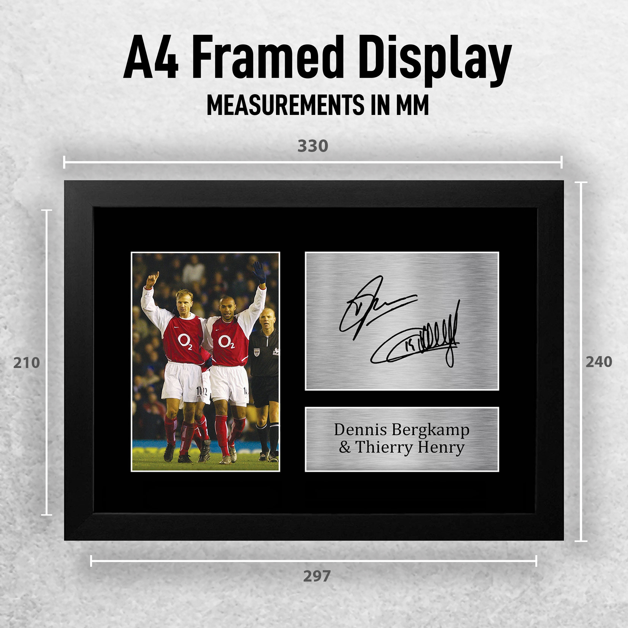 Thierry Henry & Dennis Bergkamp Signed Framed Photograph