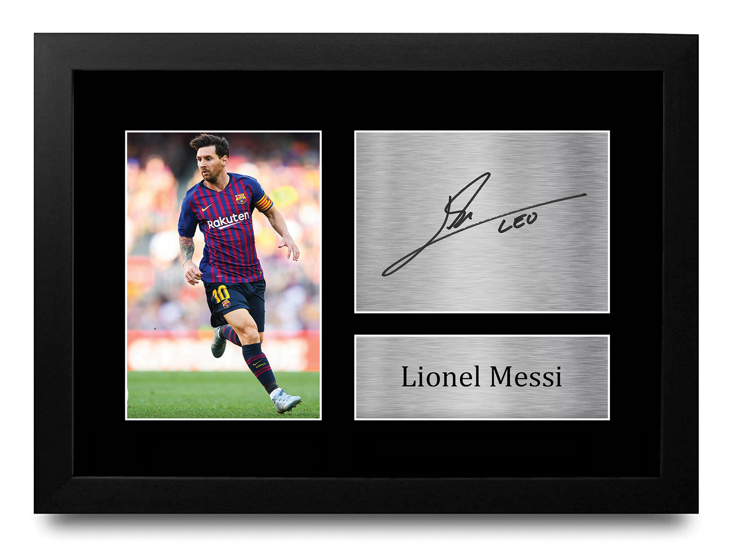 Lionel Messi Signed A4 A3 Framed Printed Autograph Liverpool Argentina