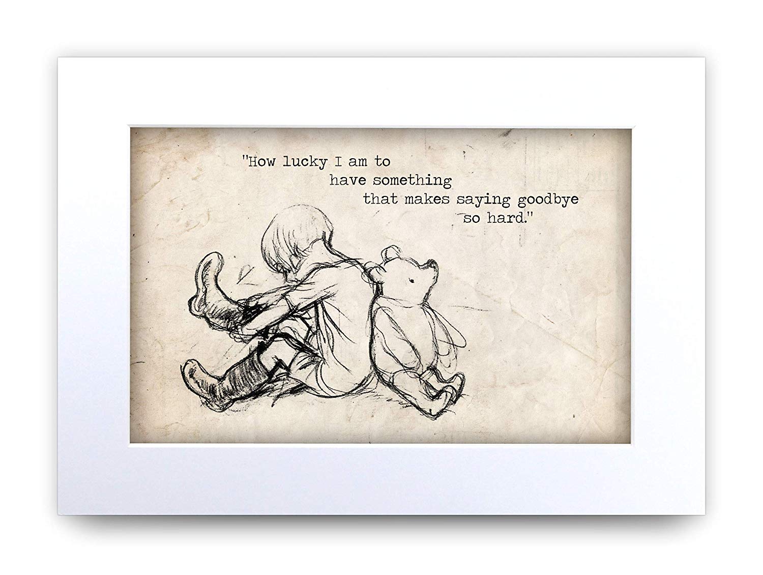 Winnie the Pooh Quotes A4 A3 Framed Printed Nursery Print Gift Baby Room  Cute