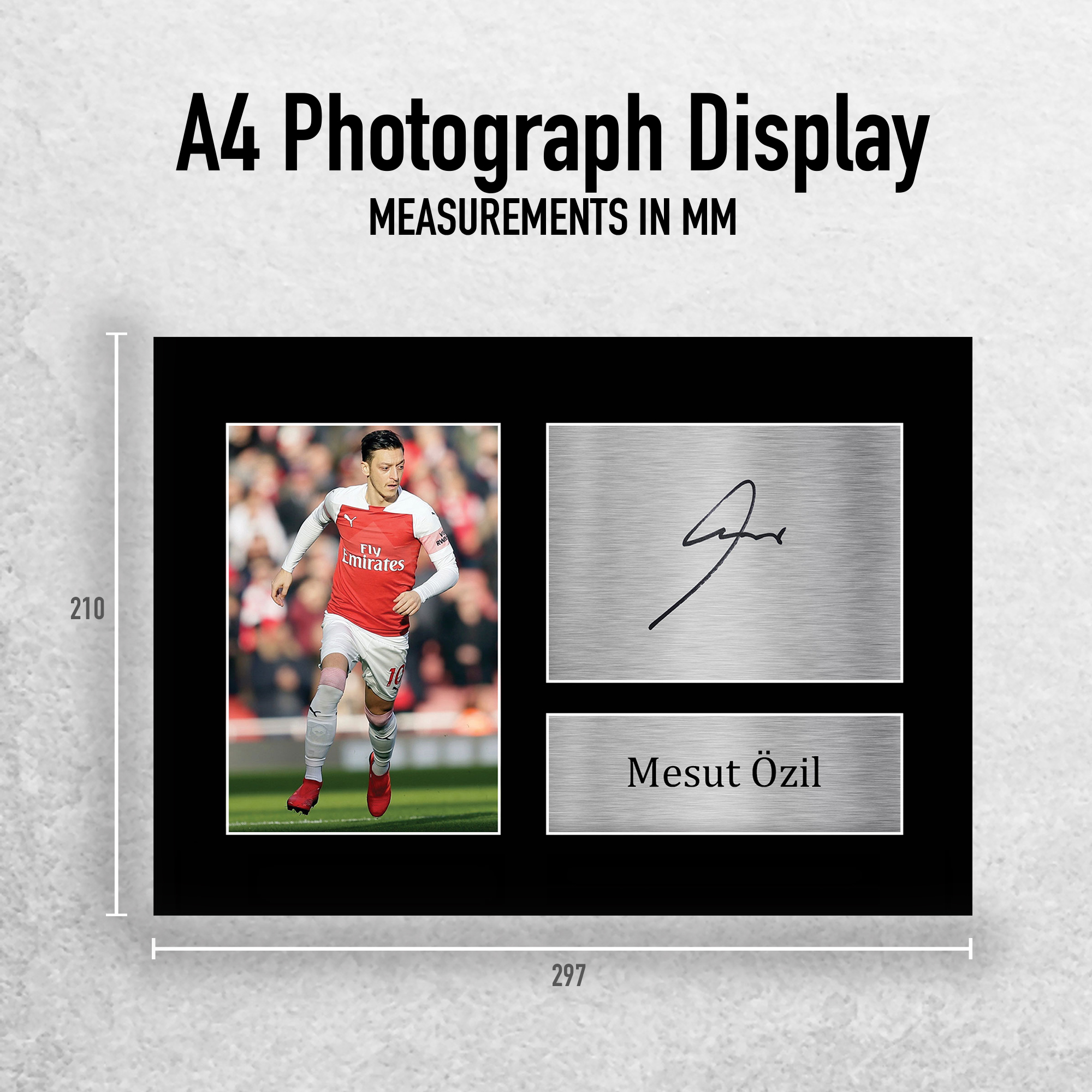 Mesut Ozil Signed Pre Printed Autograph A4 Photo Gift For an Arsenal Fan