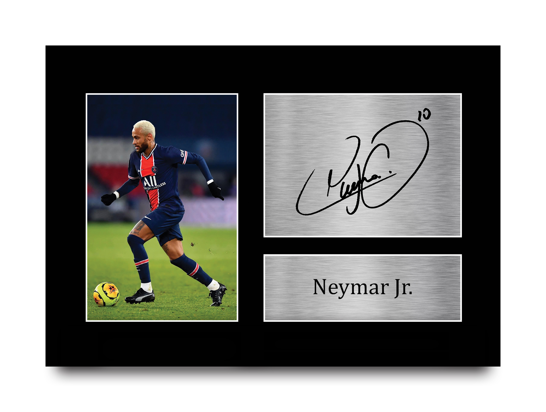 Neymar Jr Signed Pre Printed Autograph A4 Photo Gift For A Psg Fan 