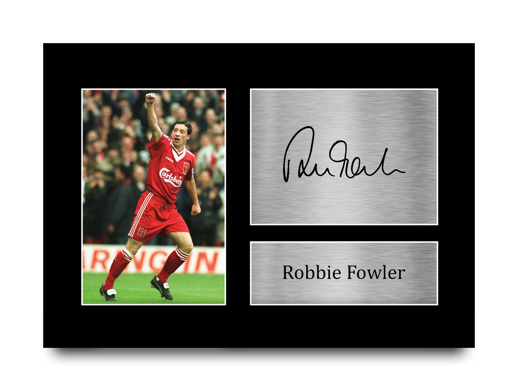 Robbie Fowler Signed A4 Framed Printed Autograph Liverpool Lfc Print